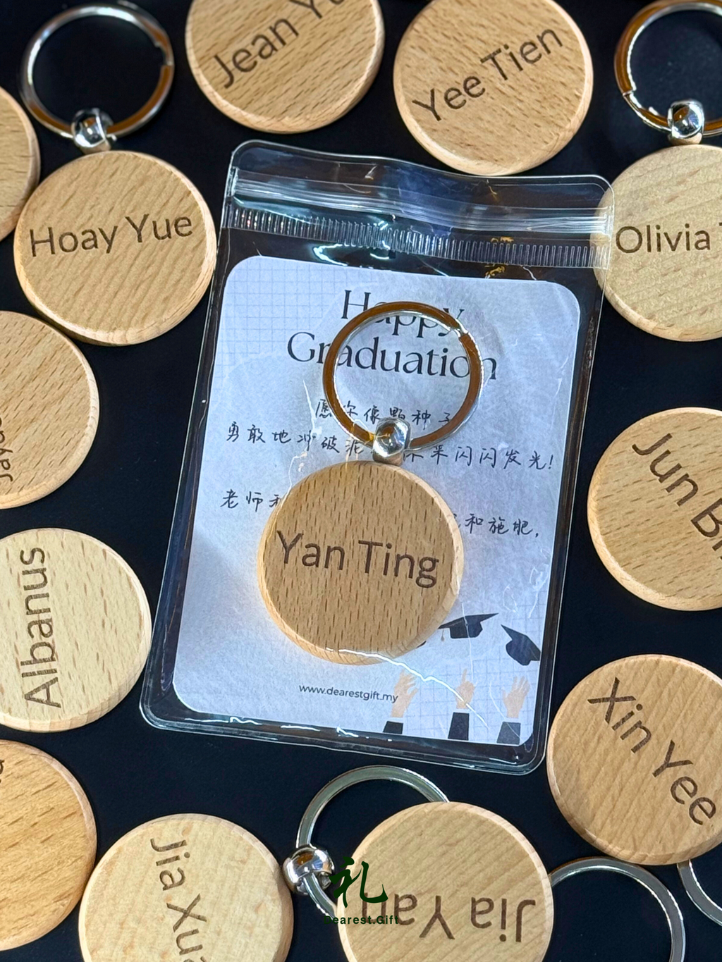 **Pre order**  Customize Woonden Keychain