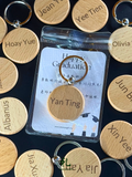 **Pre order**  Customize Woonden Keychain